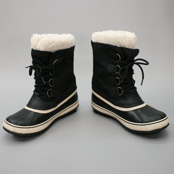 Sorel Ladies 9 Winter Carnival Black Waterproof Duck Felt Snow Boots NL1495-011 - Picture 12 of 12